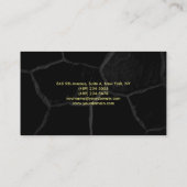 スタイリッシュトレンディーグレーブラックストーンプレーンモダン 名刺 (裏面)