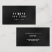 スタイリッシュトレンディーグレー巨大な文字の名刺 名刺 (正面/裏面)