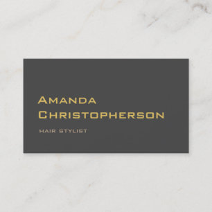 スタイリッシュトレンディーグレー美容師名刺 名刺
