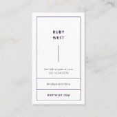 スタイリッシュトレンディーダスキパープルモダンミニマル 名刺 (正面)