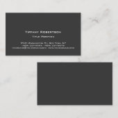 スタイリッシュトレンディーダークグレープロフェッショナル 名刺 (正面/裏面)