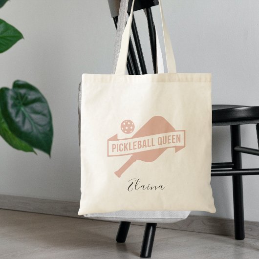 スタイリッシュトレンディーパステル赤面ピンクピックボール名 トートバッグ