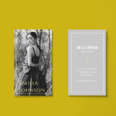 スタイリッシュトレンディーフォトブラック&ホワイトフォトグラファー 名刺