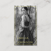 スタイリッシュトレンディーフォトブラック&ホワイトフォトグラファー 名刺 (正面)