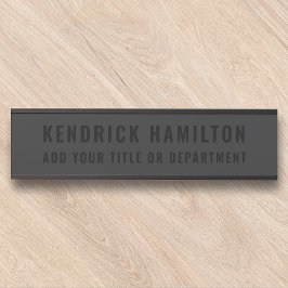 スタイリッシュトレンディーブラックアウトモダンミニマシンプルリスト サインプレート