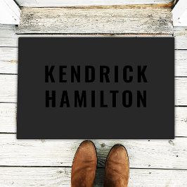 スタイリッシュトレンディーブラックアウトモダンミニマシンプルリスト ドアマット