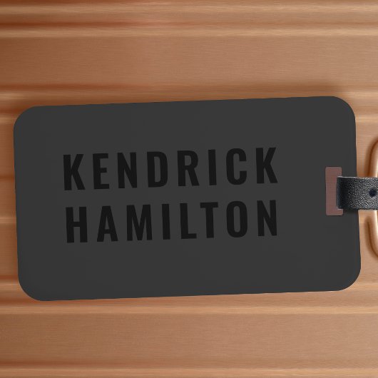 スタイリッシュトレンディーブラックアウトモダンミニマシンプルリスト ラゲッジタグ