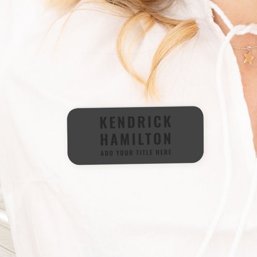 スタイリッシュトレンディーブラックアウトモダンミニマシンプルリスト 名札