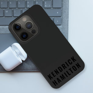 スタイリッシュトレンディーブラックアウトモダンミニマシンプルリスト iPhone 15 PROケース
