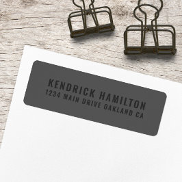 スタイリッシュトレンディーブラックアウトモダン差出人住所 ラベル