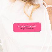 スタイリッシュトレンディーホットピンクミニマモダンリストフェミニン 名札