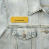 スタイリッシュトレンディーマスタードイエローモダンミニマル 名札 (インサイチュ)