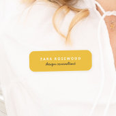 スタイリッシュトレンディーマスタードイエローモダンミニマル 名札