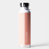 スタイリッシュトレンディーモダンピーチ焦げオレンジミニマル色 ウォーターボトル (左面)