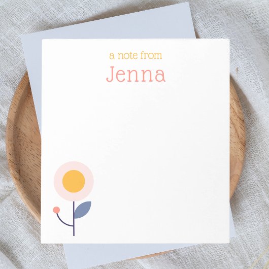 スタイリッシュトレンディーモダンフローラ「メモからのメモ」 ノートパッド