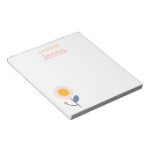 スタイリッシュトレンディーモダンフローラ「メモからのメモ」 ノートパッド (アングル)