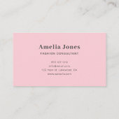 スタイリッシュトレンディーレトロミニマルピンクレッド 名刺 (裏面)