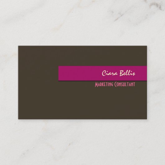 スタイリッシュトレンディーレトロ色の名刺 名刺 (正面)