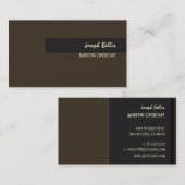 スタイリッシュトレンディーレトロ色の名刺 名刺 (正面/裏面)