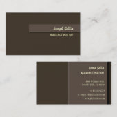 スタイリッシュトレンディーレトロ色の名刺 名刺 (正面/裏面)