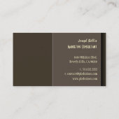 スタイリッシュトレンディーレトロ色の名刺 名刺 (裏面)