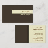 スタイリッシュトレンディーレトロ色の名刺 名刺 (正面/裏面)