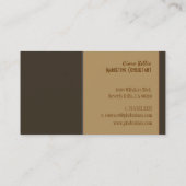 スタイリッシュトレンディーレトロ色の名刺 名刺 (裏面)