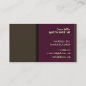 スタイリッシュトレンディーレトロ色の名刺 名刺 (裏面)