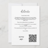 スタイリッシュトレンディー写真Be Our Guest QR結婚's セーブザデート (裏面)