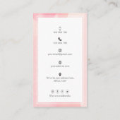 スタイリッシュトレンディー抽象芸術写真 名刺 (裏面)