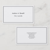 スタイリッシュトレンディー白黒プロフェッショナルモダン 名刺 (正面/裏面)