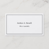 スタイリッシュトレンディー白黒プロフェッショナルモダン 名刺 (正面)