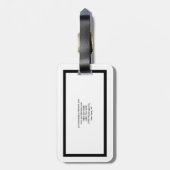 スタイリッシュトレンディー白黒レッドプロフェッショナルモダン ラゲッジタグ (裏面縦)