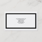 スタイリッシュトレンディー白黒レッドプロフェッショナルモダン 名刺 (裏面)