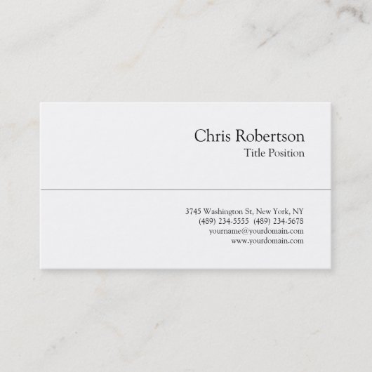 スタイリッシュトレンディー白黒魅力的名刺 名刺 (正面)