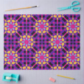 スタイリッシュトレンディー紫色モザイク幾何学模様 薄葉紙 (クラフト)