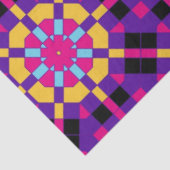 スタイリッシュトレンディー紫色モザイク幾何学模様 薄葉紙 (詳細)