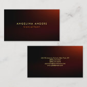 スタイリッシュトレンディー茶色がかった赤モダン平野 名刺 (正面/裏面)