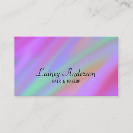 スタイリッシュトレンディー高級パープルグリーンピンク抽象芸術 名刺