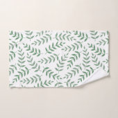 スタイリッシュトロピカルグ離れローンズオンホワイト バスタオルセット (ハンドタオル)