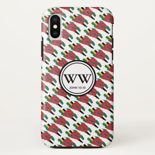 スタイリッシュドミニカ旗モノグラム豊かな人生 Case-Mate iPhoneケース (裏面)