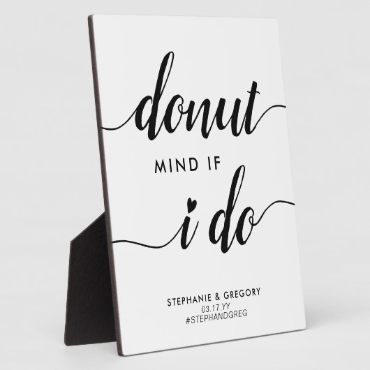スタイリッシュドーナッもしトマインドハート結婚式の引き出物 フォトプラーク (側面)
