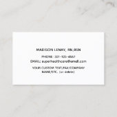 スタイリッシュナースバラ金ゴールドピンクメディカル 名刺 (裏面)