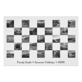 スタイリッシュニュージーランドのモノクロ写市松模様に真 ポスター (正面)