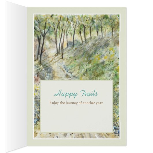 スタイリッシュハッピーバースデー個人用名刺 (内側 (右))