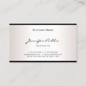 スタイリッシュハンドスクリプトシンプルグラマー・シルバールック 名刺 (裏面)