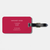 スタイリッシュハートはピンクと赤。カスタマイズ ラゲッジタグ (裏面横)