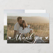 スタイリッシュハート結婚サンキューカード サンキューカード (正面/裏面)