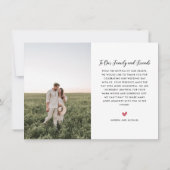 スタイリッシュハート結婚サンキューカード サンキューカード (裏面)