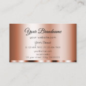 スタイリッシュバラゴールデングラマモダンラマシンプルー 名刺 (裏面)